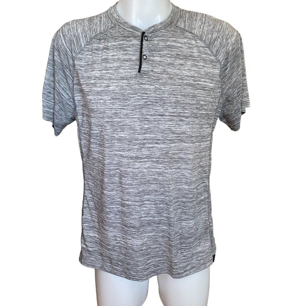 Champion men's XL light heather gray stretchy crew neck short sleeve shirt